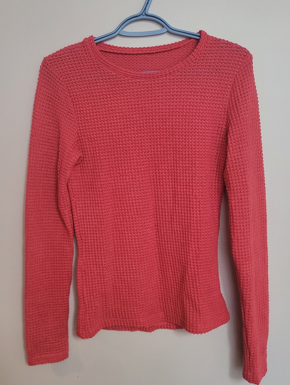 Source Unknown Coral Waffle Knit Long Sleeve Tee